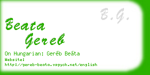 beata gereb business card