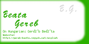 beata gereb business card